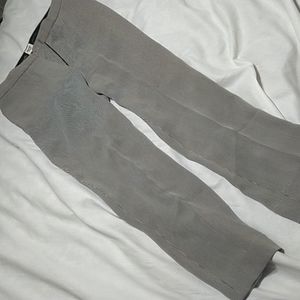 Hermes narrow pinstripe pants in taupe
